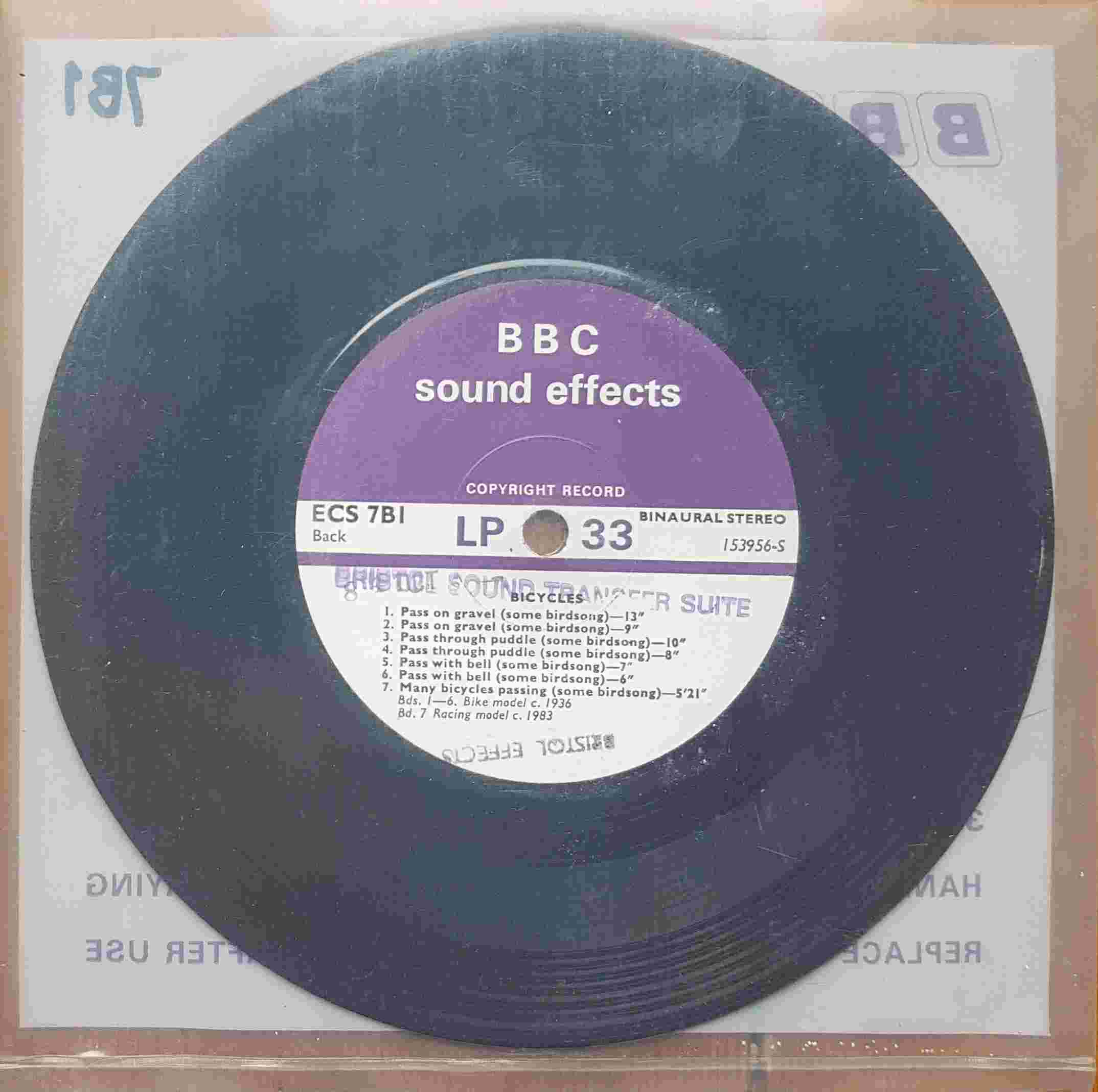 Picture of ECS 7B1 Bicycles by artist Not registered from the BBC records and Tapes library